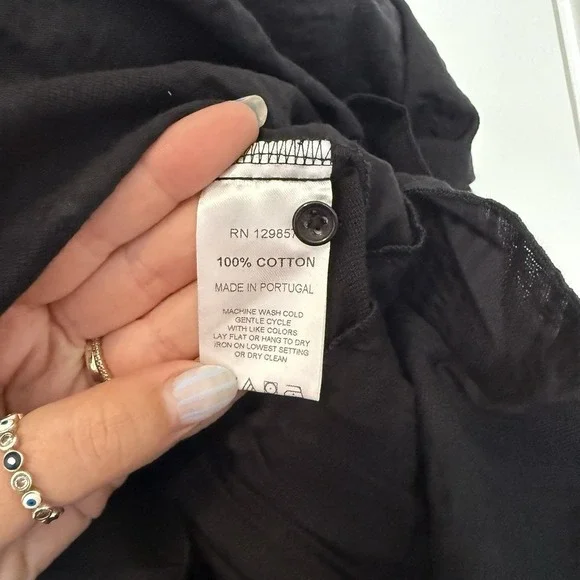 THESHIRT Rochelle Behrens Dress Women's Size Small Tiered Black Ruffle NWT - Picture 3 of 5